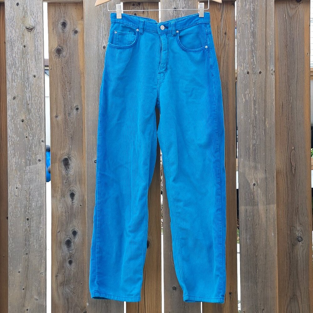 BDG High Rise Baggy Jeans Blue corduroy Women's Size 26 Urban Outfitters UO